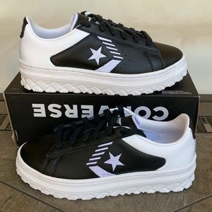 CONVERSE PRO LEATHER OX BLACK/WHITE WMNS